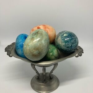 Vintage Colorful Stone Eggs (EGGS ONLY- stand sold separately)